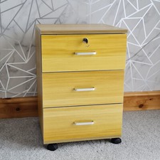 3 Drawer Wooden Bedside