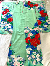 Vintage JAPANESE Floral Green