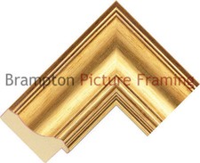 77mm Wide Gold Reverse Wood