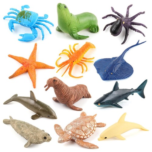 12pcs sea creatures figures - 12pcs,