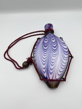 Victorian Nailsea Glass Flask