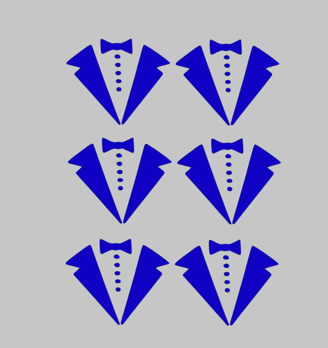 Vinyl decal tuxedo wedding - x6,