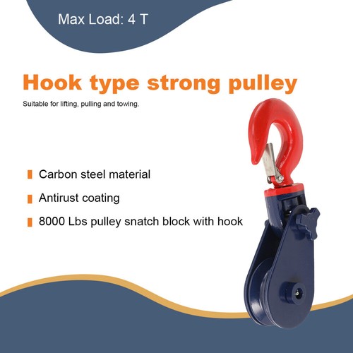 Ton snatch block with swivel - with,