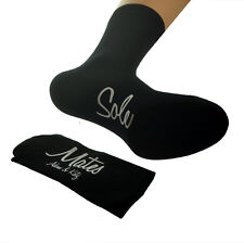 Personalised Couple Names Sole Mates Design Mens Black Socks - X6N456