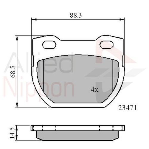 Brake pads set for land - brake,