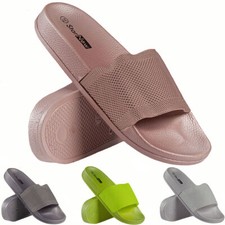 Ladies Womens Slip On Casual Flat Summer Sandals Trainers  Mules Shoes Uk Sizes.