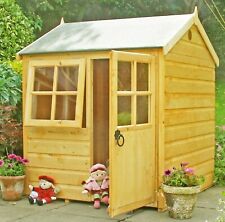 CHILDRENS WOODEN WENDY PLAYHOUSE KIDS WOOD GARDEN WINDOW PLAY HOUSE DEN 4ft 4x4