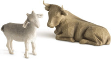 Willow Tree Ox and Goat Set