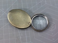 Antique rare Brass Magnifying Loupe Folding Magnifier