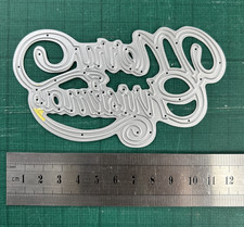 Merry Christmas Message Metal Cutting Die Craft Card Making Scrapbooking