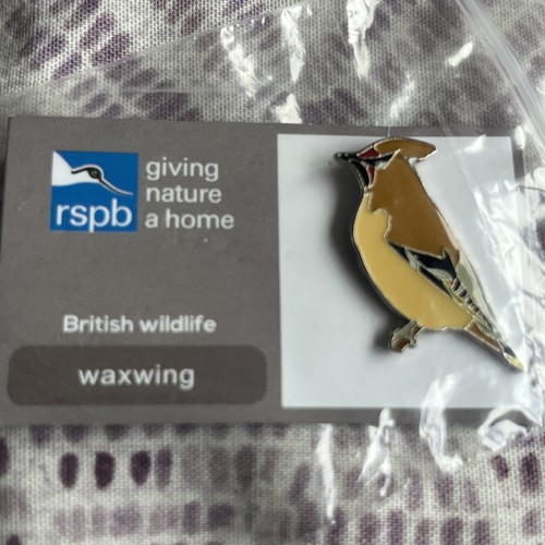 Rspb pin badge waxwing - pin,
