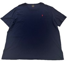 Mens POLO RALPH LAUREN Short Sleeve Cotton T-SHIRT Navy Blue Sz XXL