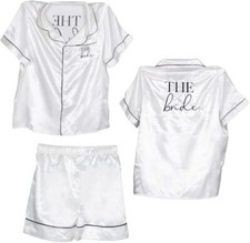 Ginger Ray Women's Size: 8-10 Pyjamas-The Bride S, White, Small