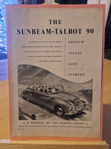 Original 1952 sunbeam talbot - original,