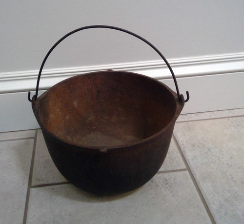 Vintage bean pot cast - vintage,