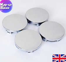 4x 60MM Silver Plain Shiny Alloy wheel Centrer Hub Centre ABS Caps Universal #