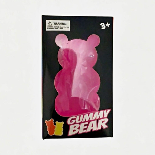 Pink gummy bear - bear, squeeze