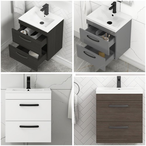 Wall hung bathroom sink vanity - hung,