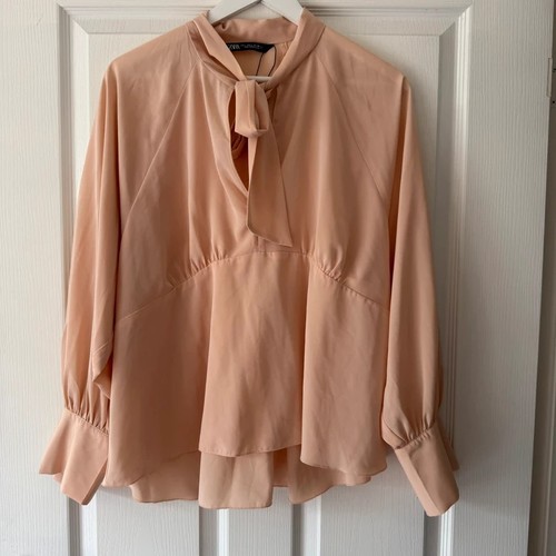 Zara blush pink pussy bow - bow, tie