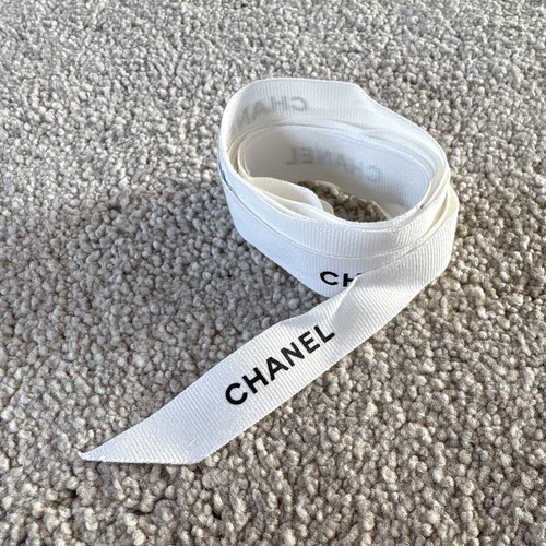 Chanel white fabric ribbon - white,