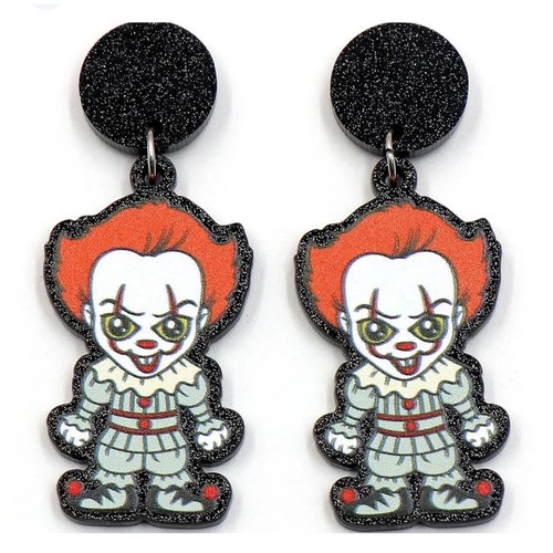 Pennywise clown earrings - pennywise, it