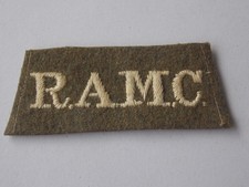 WW1, Royal Army Medical Corps, RAMC, Slip on shoulder title.