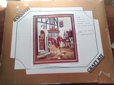 Vtg AVCo Marquetry Craft Kit 509 W Of Wood Old Curiosity Shop Started See Pics