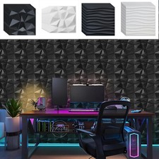 40 Pack 3D Wall Panels Diamond Wave Design Sound Proofing Panels for Living Room