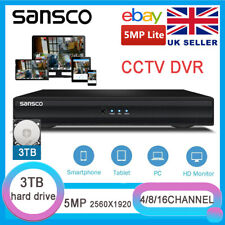 SANSCO HD 5MP Lite 4 8 16 Channel CCTV DVR Recorder for Home Security System