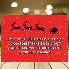 Nottingham Forest Themed Christmas Card, NFFC, The Reds, Mull Of Kintyre Card