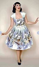 Bernie Dexter Festive Dress,  Pin Up,Large, Bust 38”, Waist 30” With Belt