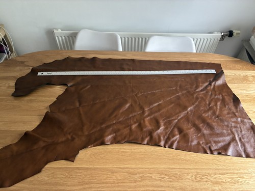 Brown leather cowhide - piece,