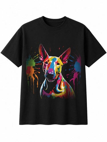 Bull terrier splatter art dog - bull,