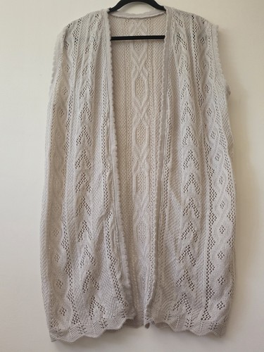 Vtg sleeveless duster cardigan - vtg,