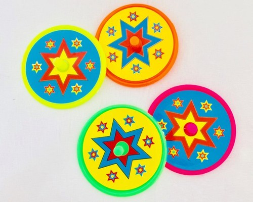 12x mini spinning tops - mini, set