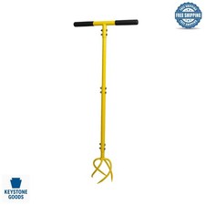 Yellow hand garden tiller - yellow,