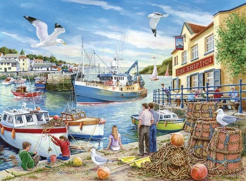House puzzles ship - house,