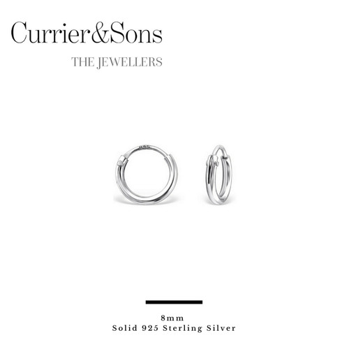 Solid 925 sterling silver - 925, 8mm