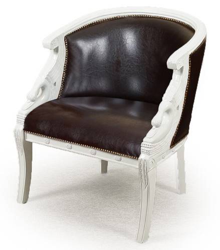 White swan carved - white,