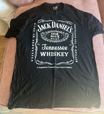 Vintage Jack Daniels Old No. 7 T Shirt Mens L Black Graphic Short Sleeve ( NEW )