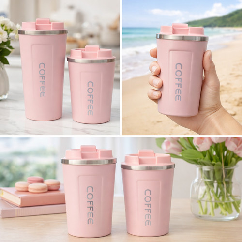 Stainless steel travel mug - stainless,