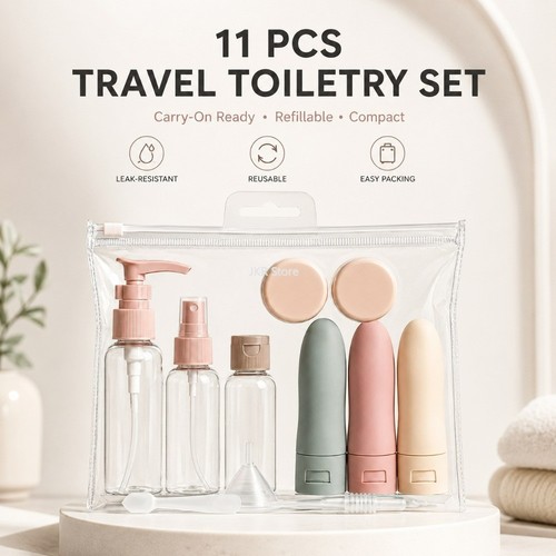 11pcs travel bottles set - bottles,