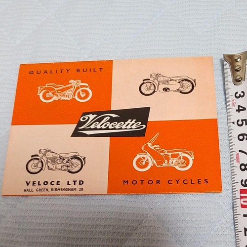 1958 velocette catalog - velocette,
