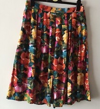 Gor-Ray Retro Ladies Colourful Floral Skirt Size 18
