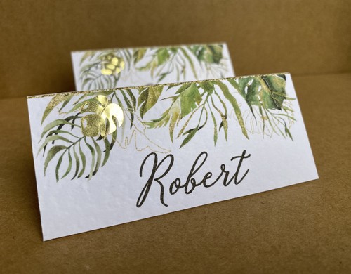 Name place cards palm - place, cards,