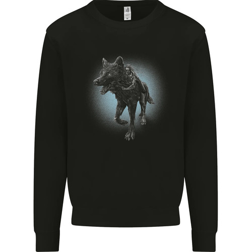 Girl wolf mens sweatshirt - girl,