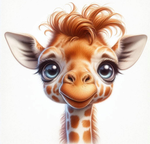 Whimsical giraffe cross - giraffe,