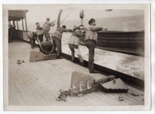 WWI Ocean Liner SS Rochambeau Lifeboat Drill 5x7 M. Rol Original Photo #2
