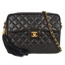 Chanel Black Lambskin Camera
