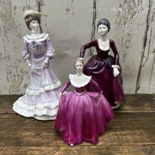 3x Vintage Coalport Lady